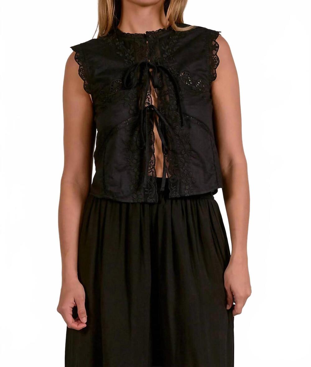 NEW ELAN fly away top in black